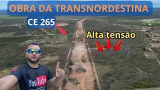 Obra da TRANSNORDESTINA avan&ccedil;a sobre a CE 265 em QUIXAD&Aacute;