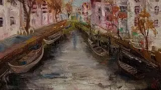 Cara melukis kota artistik dengan acrylic paint, #99seni #99galeri #ambisiotakkanan