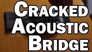 Cracked Acoustic Guitar Bridge - Seagull S6