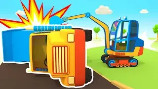 The tow truck needs help and Helper cars save the day. The milk truck delivers milk to the animals.