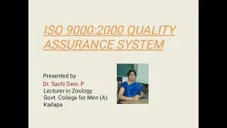 ISO 9000:2000 quality assurance system-useful for aquaculture cluster 3 paper