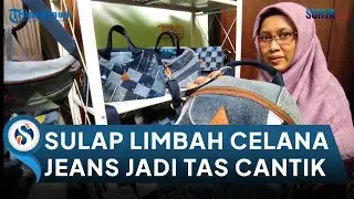 Perempuan di Kota Blitar Sulap Limbah Celana Jeans Pekerja Tambang Jadi Kerajinan Tas Cantik