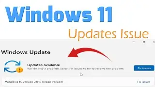 Updates available We ran into a problem Select Fix issues to try to resolve the Problem Windows 11