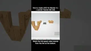 How to create LEGO for Blender 4.1 | LeoCAD Tutorial OBJ DAE #blender #lego