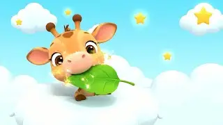 The Sleepy Baby Giraffe Leaned on the Cloud 🦒☁️ | Funny Toddler Song | Kids Rhymes