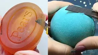 Cutting & Carving Soap ASMR|Crunchy SOAP|Relaxing & Satisfying Videos|959mari #166