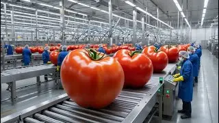 Inside a Sustainable Factory: From Organic Tomatoes to Zero-Water Paste (Full Process)