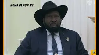 Moment South Sudan President Salva Kiir Meets Russian president putin