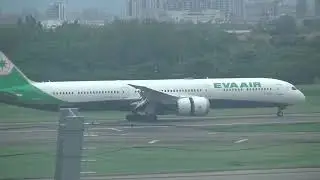 長榮航空 Eva Air 787-10(B-17802) BR-105 福岡(FUK)&rarr;桃園(TPE) landing