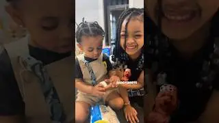 Cardi B & Offset Son Wave Doesn&rsquo;t Wanna Share MarshMallows With His Big Sister Kulture #shorts