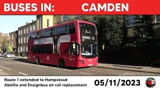 London buses in Camden 05/11/2023