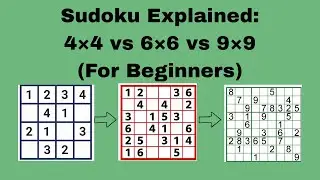 Sudoku for Kids & Beginners | 4&times;4, 6&times;6, 9&times;9 Explained