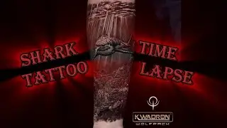 Jaw-dropping shark tattoo time lapse