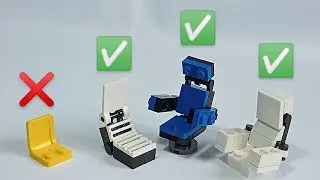 three simple Lego chair designs