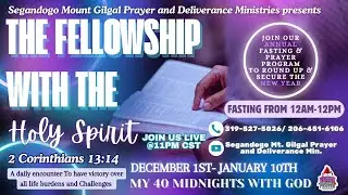 HOLY SPIRIT CONCENCRATE AND PURIFY MY LIFE.