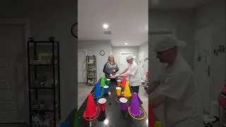 INTENSE Ring Toss Challenge 🎯 Cups & Cones Game #Boardgames #games #couple #gamenight #funny #shorts