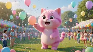 Meow Meow Cat Song 🐱🎶 | Cute Animated Kitty | Kids Rhymes