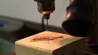 30 drill through both layers close up