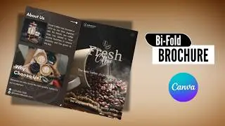 How to make a Bi-fold Brochure in Canva | Coffee Brochure Design