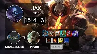 Top Jax vs Riven - LOL EUW Challenger Season 12 Patch 12.2