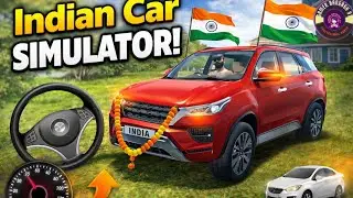 Indian Car Simulator 3D красный джип Внедорожное вождение Деревня Долина Приключения Опасное внед...