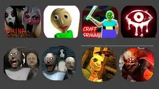 Granny, Mr Meat 2, Evil Nun, Ice Scream 1, Baldi's Basic, Granny 3, Mr Meat, Ice Scream 2, Evil Nun2