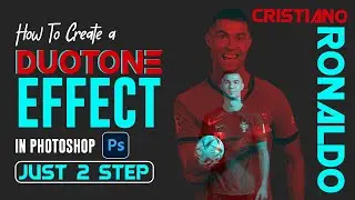How create duotone double exposure effect in Photoshop.