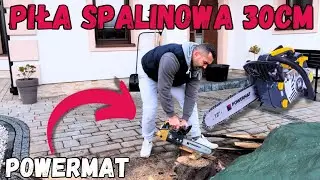 PIŁA spalinowa gałęziowa 2KM PM-PSP-2HP POWERMAT | Test i recenzja #piłaspalinowa #dom  #drewno