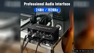 2E2S Professional Audio Sound Card Monitor, 24-bit/192KHz AD Converter for Electric Guitar Recording