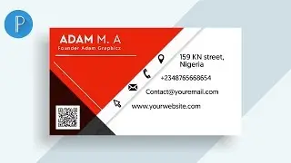 Business Card design in Pixellab