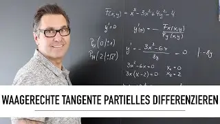 Berechnung waagerechter Tangente mit partiellem Differenzieren?  Differentiation mehrerer Variablen