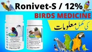 ہر قسم کے پرندوں میں منہ اور خوراک کی نالی میں پیدا ہونے والی بیماریوں کا علاج | RONIVET-S OR 12%