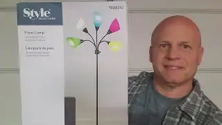 Style Selections 67-in Black Multi-head Floor Lamp Unboxing And Review