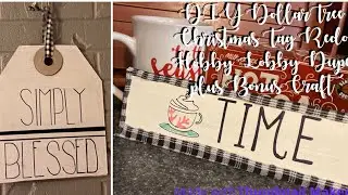 DIY Dollar Tree Christmas Tag Redo | Hobby Lobby Dupe plus Bonus Craft