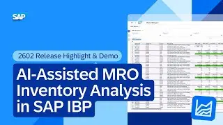 AI-Assisted MRO Inventory Analysis in SAP IBP | 2602 Release Highlight & Demo