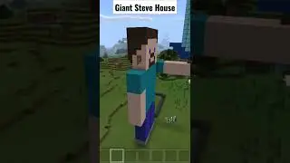 Minecraft 🧍 Giant Steve House and Interior 🏠 #shorts #minecraft