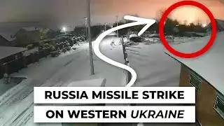 Incredible Moment of Russia Orshenik Hypersonic Missile Strike on Western Ukraine