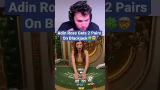 Adin Ross Wins Massive On Blackjack And Gets 2 Pairs! #adinross #blackjack #pairs #bigwin