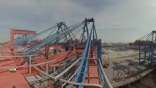 360° Crane-View at the Container Terminal in Hamburg