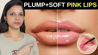 How to get PLUMP + SOFT PINK LIPS (lip care routine) || By preetibella