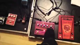 Miles Meakin testing the Ibanez AF2 'Paul Gilbert' Airplane Flanger pedal. (CRAZY HORSE)