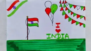 Republic Day Drawing / 26 January Drawing Easy / Happy Republic Day Drawing/ Republic Day Poster