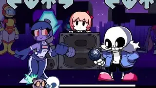FNF Anne-Droid, Sans and Sayori sing Switch Cover