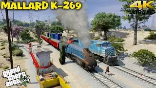 British Railways Mallard Steam Train Ride in GTA 5 | Scenic Passenger Train Journey