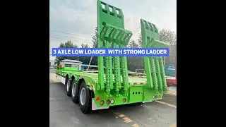 3 axle 60tons low bed trailer for Africa market.#chinatrailer#lowbedtrailer#lowloader