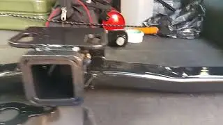Volvo V70XC US type tow bar after sand-blast cleaning and powder paint