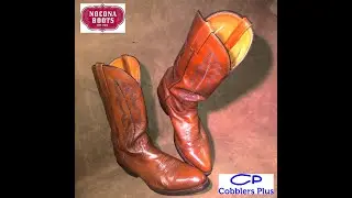 Kangaroo Skin Nocona  Western Boot Shine and Treatment with Saphir