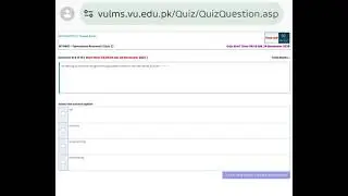 MTH601 - Operations Research (Quiz 2) 💯 Percent Correct Paid Whatsapp 03426692724