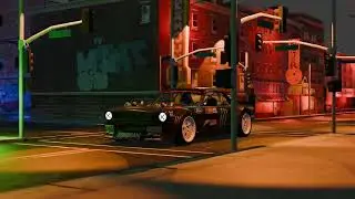 Car racing animation (night time)