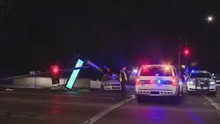 Phoenix traffic pole knocked down after crash; 3 teens hurt